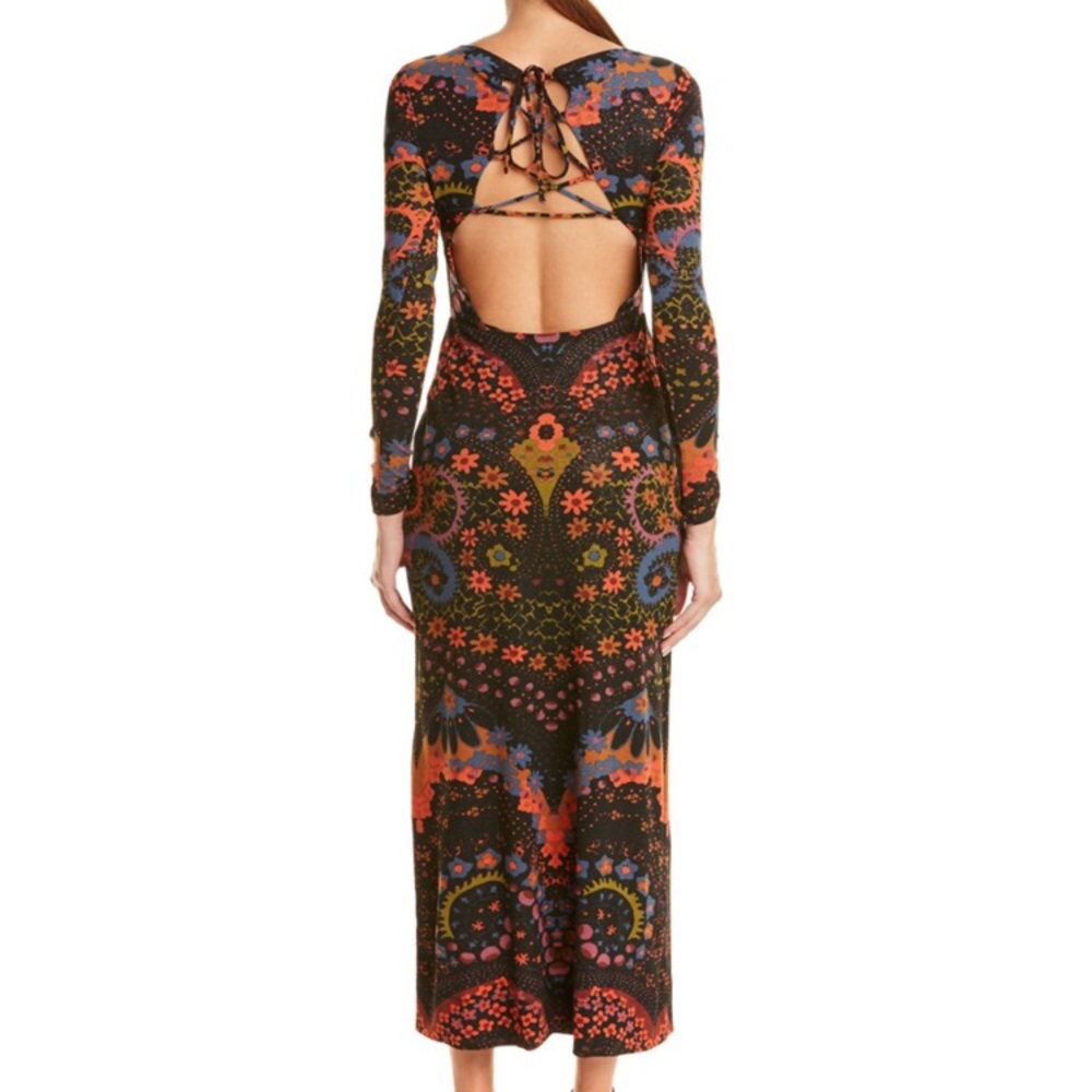 Free people long sleeved maxi dress